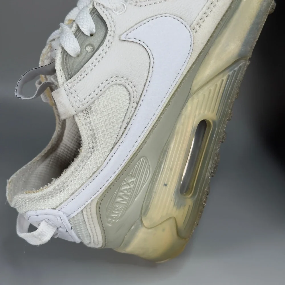 Nike Air Max 90‎ Terrascape 90 Mens 8 Running Shoes White Gray Sneakers Trainer
